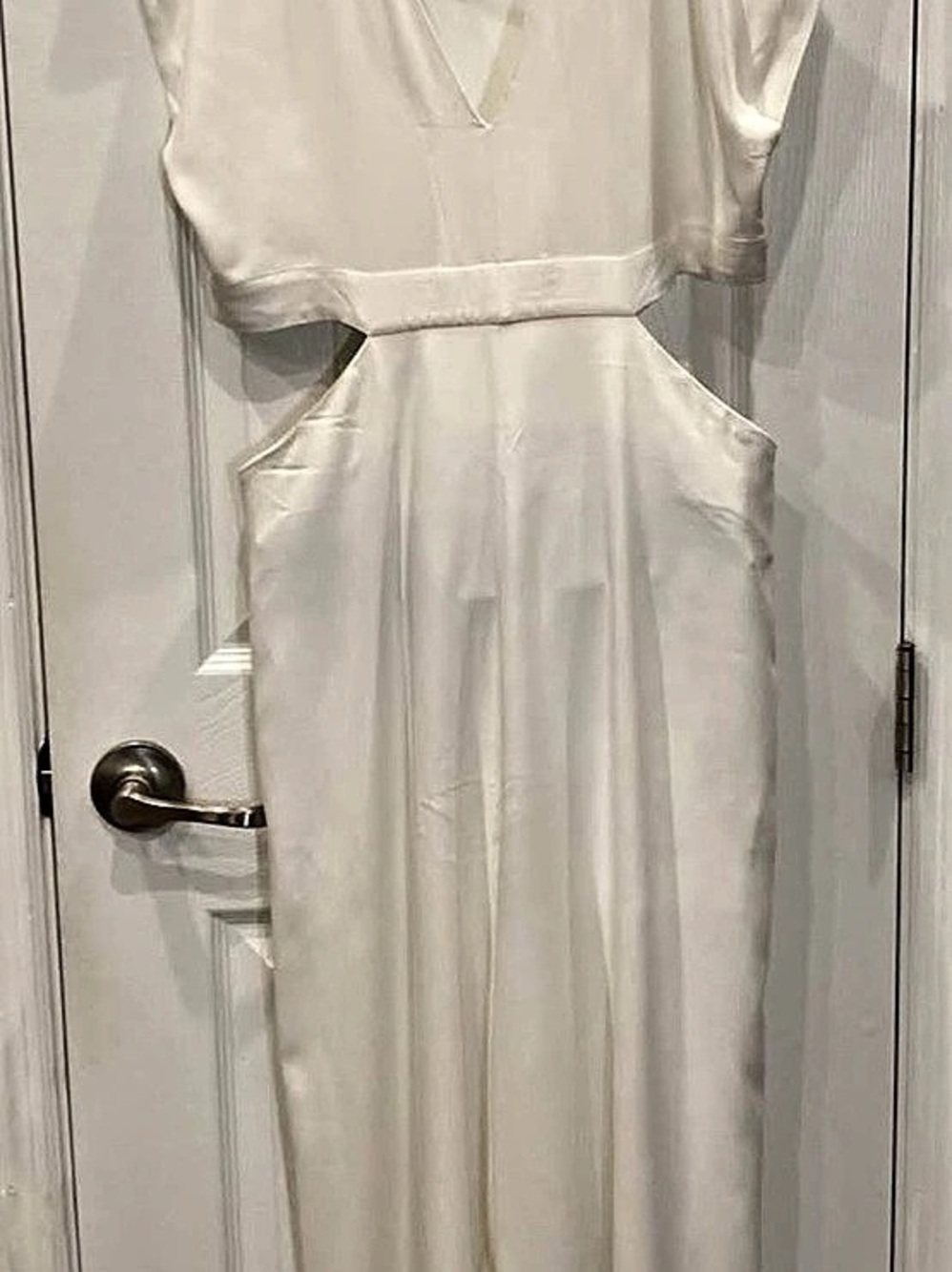 PEAHI White Maxi Dress Size Medium Like New